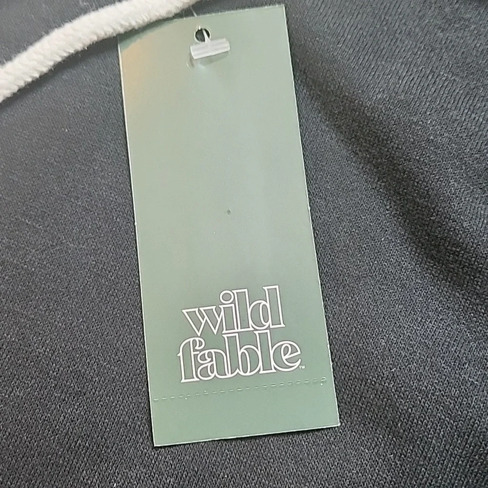 Wild Fable Cropped Hoodie, Ebony/Black, Women's Size Small - Picture 2 of 5